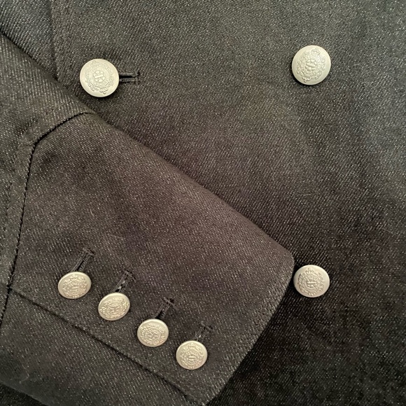 Hause of Howe Mens Black Cotton Blend Military Style Art Blazer Jacket- Sz - M - Picture 7 of 16